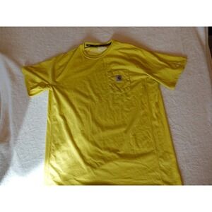 Carhartt Force Relaxed Fit Pocket T Shirt Size XL Yellow Workwear‎